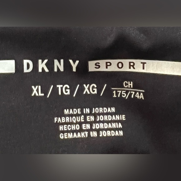 Women’s DKNY Sport leggings - pink black white - size XL - thigh pockets. Soft - Picture 7 of 9